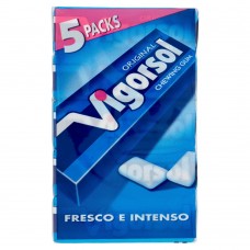 Жевательная резинка с лакрицей Perfetti Van Melle Vigorsol Original Chewing Gum, 75 г