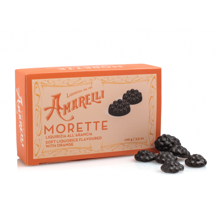 Лакричные конфеты с апельсином Amarelli Morette, 100 г